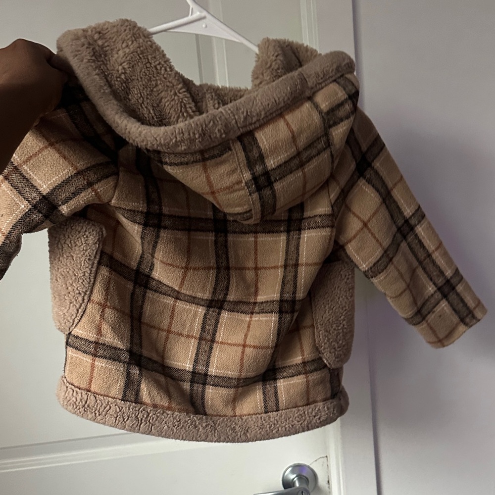 Plaid Hooded Kids Jacket